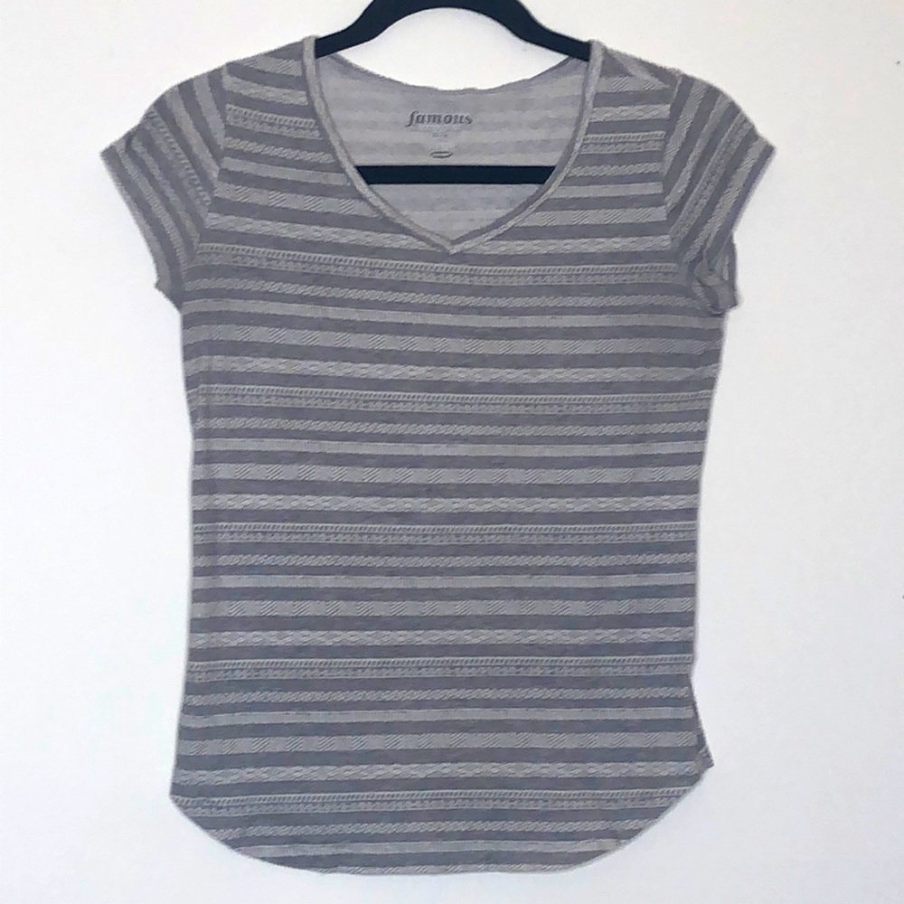 Gray Striped T-shirt